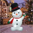 Jeco Inflatable Snowman Decor in White and Black