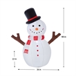 Jeco Inflatable Tree Hand Snowman Decor in White and Black