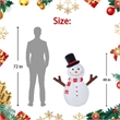 Jeco Inflatable Tree Hand Snowman Decor in White and Black