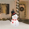 Jeco Inflatable Tree Hand Snowman Decor in White and Black