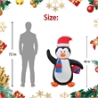 Jeco Inflatable Penguin Decor in White and Black