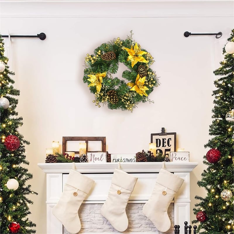Jeco Wreath in Green and Brown