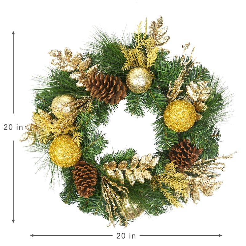Jeco Wreath in Green and Gold