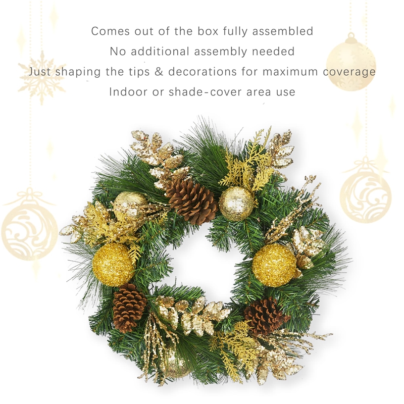 Jeco Wreath in Green and Gold