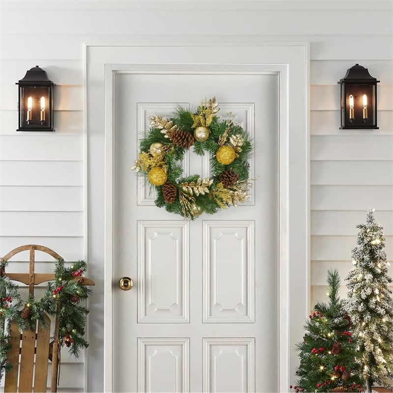 Jeco Wreath in Green and Gold