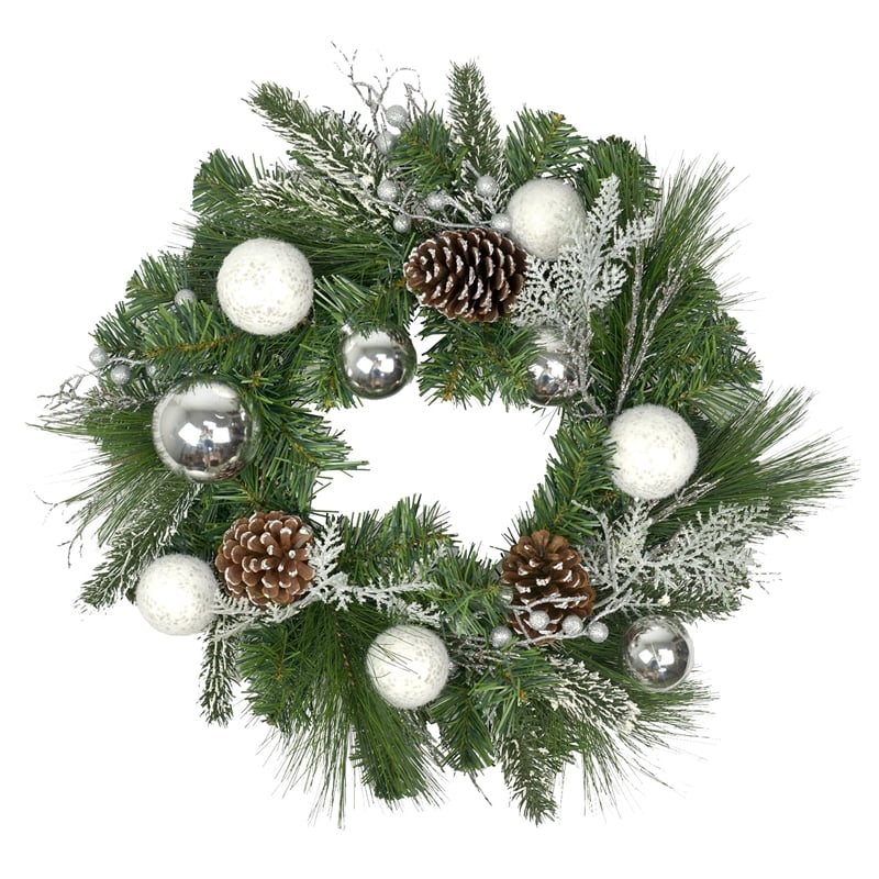 Jeco Wreath in Green and White