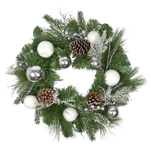 Jeco Wreath in Green and White