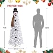 Jeco Snowman Christmas Tree Decor in White and Brown