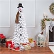 Jeco Snowman Christmas Tree Decor in White and Brown