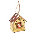 Jeco LED Christmas Hanging Santa Ornament in Natural and Brown