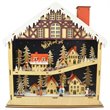 Jeco LED Christmas Wooden Village Figurine in Natural and Brown