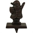 Jeco Christmas Decor Metal Stocking Santa Hanger in Brown