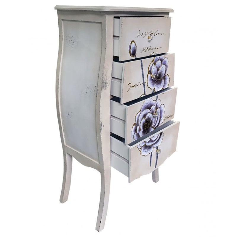 Jeco 4 Drawer Accent Chest in Distressed Natural