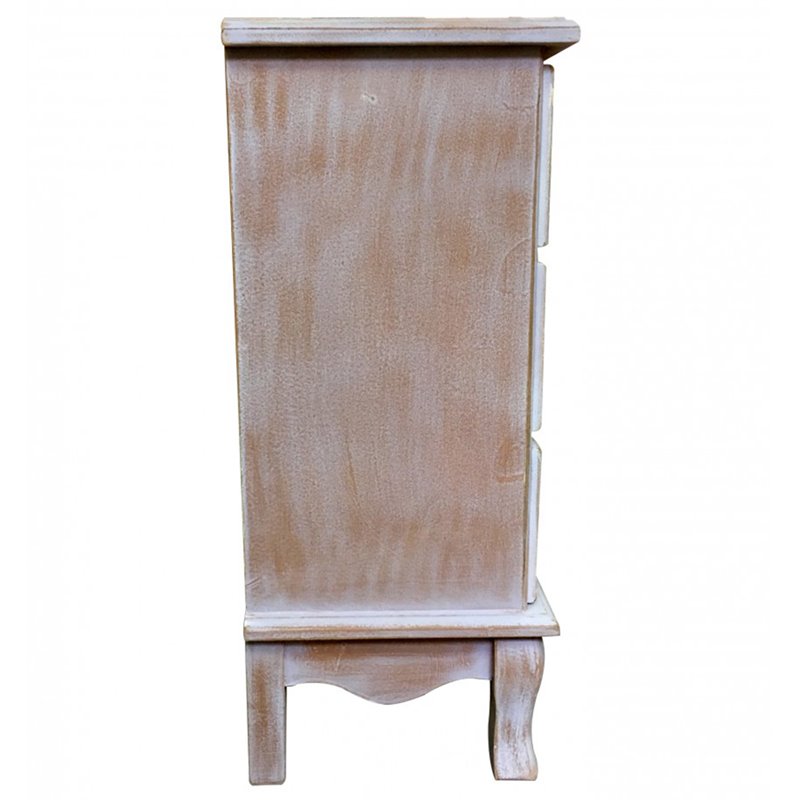 Jeco 3 Drawer Accent Chest in Distressed Natural