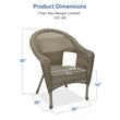 Jeco Clark Wicker Patio Chair in Gray