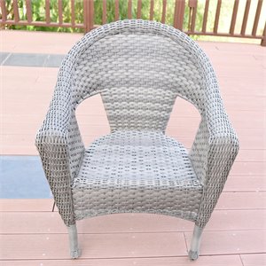 jeco clark wicker patio chair in gray