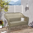 Jeco Clark Wicker Patio Loveseat in Gray