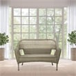 Jeco Clark Wicker Patio Loveseat in Gray