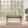 Jeco Clark Wicker Patio Coffee Table in Gray