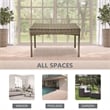 Jeco Clark Wicker Patio Coffee Table in Gray