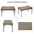 Jeco Clark Wicker Patio Coffee Table in Gray