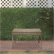 Jeco Clark Wicker Patio Coffee Table in Gray