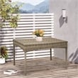 Jeco Clark Wicker Patio Coffee Table in Gray