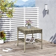 Jeco Clark Wicker Patio End Table in Gray