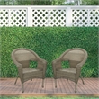 Jeco Clark Resin Wicker Patio Chair in Gray (Set of 2)