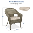 Jeco Clark Wicker Patio Chair in Gray and Tan (Set of 2)