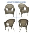 Jeco Clark Wicker Patio Chair in Gray and Midnight Blue (Set of 2)