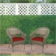 Jeco Clark Wicker Patio Chair in Gray and Brick Red (Set of 2)