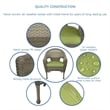 Jeco Clark Wicker Patio Chair in Gray and Sage Green (Set of 2)