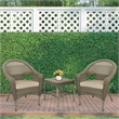 Jeco Clark 3 Piece Wicker Patio Conversation Set in Gray and Tan