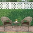 Jeco Clark 3 Piece Wicker Patio Conversation Set in Gray and Brown
