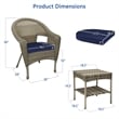 Jeco Clark 3 Piece Wicker Patio Conversation Set in Gray and Blue
