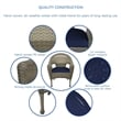 Jeco Clark 3 Piece Wicker Patio Conversation Set in Gray and Blue
