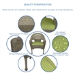 Jeco Clark 3 Piece Wicker Patio Conversation Set in Gray and Green
