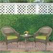 Jeco Clark 3 Piece Wicker Patio Conversation Set in Gray and Green