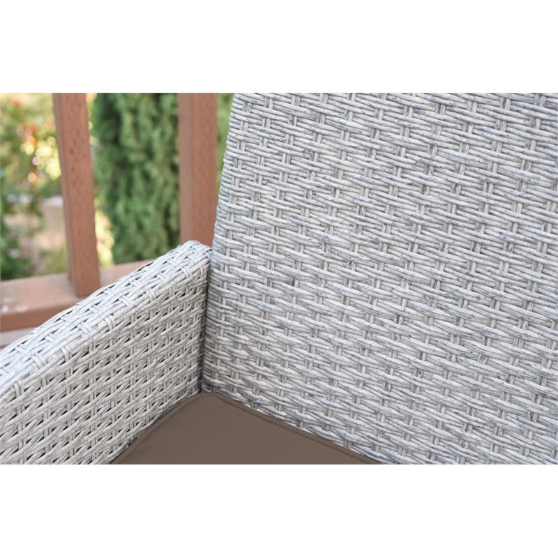 Jeco Mirabelle 3 Piece Wicker Bistro Set in Brown