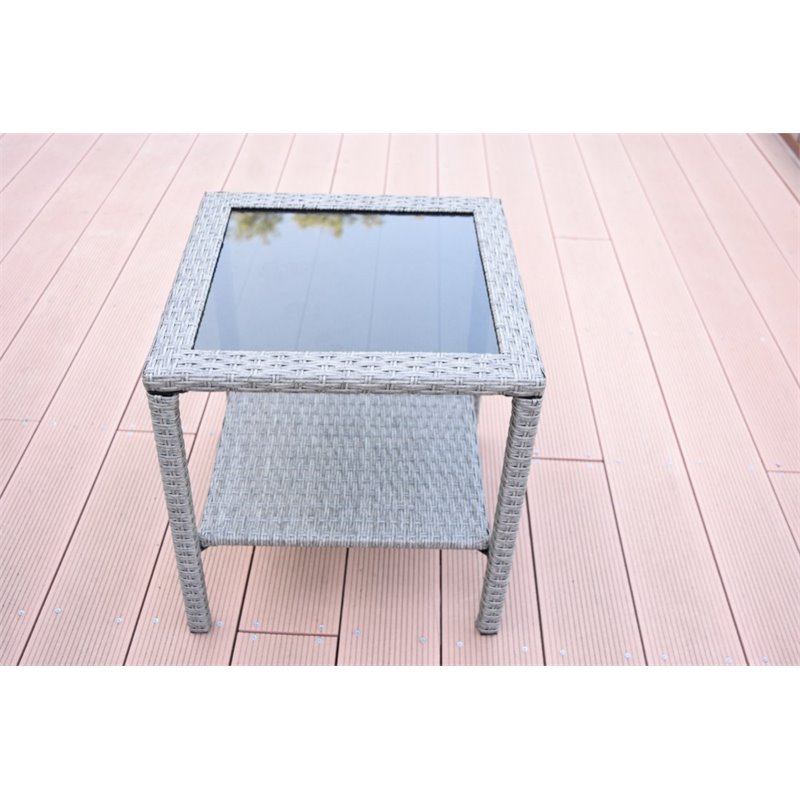 Jeco Mirabelle 3 Piece Wicker Bistro Set in Brown