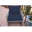 Jeco Mirabelle 3 Piece Wicker Bistro Set in Midnight Blue