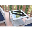 Jeco Mirabelle 3 Piece Wicker Bistro Set in Midnight Blue
