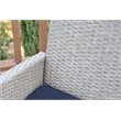 Jeco Mirabelle 3 Piece Wicker Bistro Set in Midnight Blue