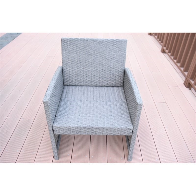 Jeco Mirabelle 3 Piece Wicker Bistro Set in Brick Red