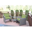 Jeco Mirabelle 3 Piece Wicker Bistro Set in Sage Green