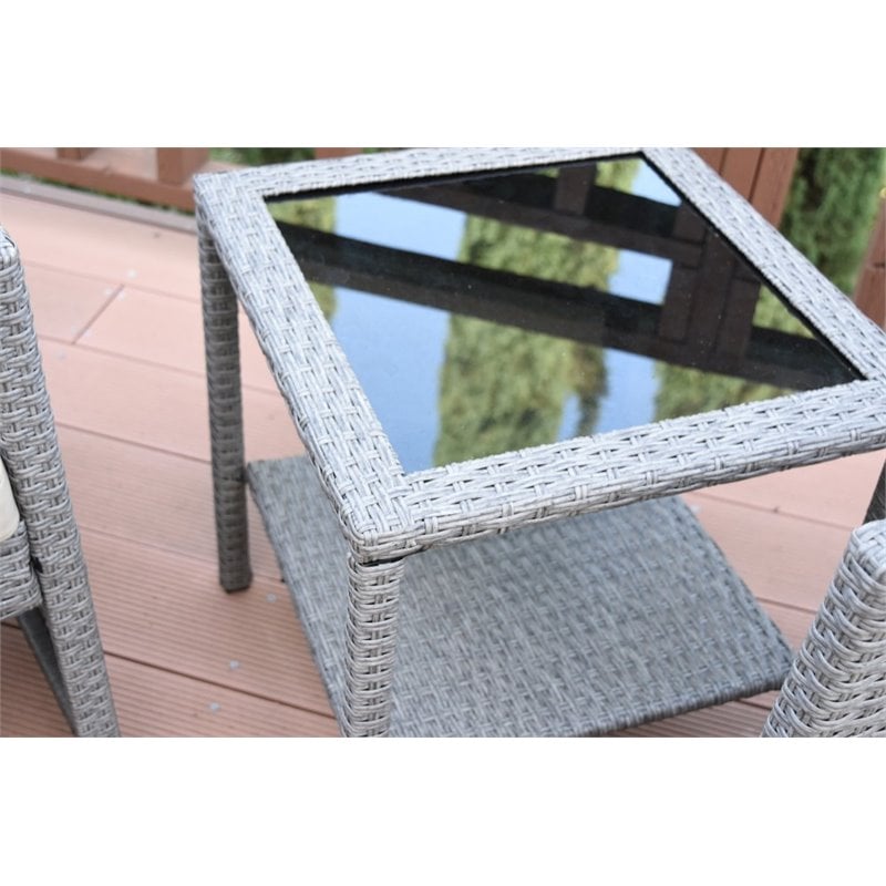 Jeco Mirabelle 3 Piece Wicker Bistro Set in Sage Green
