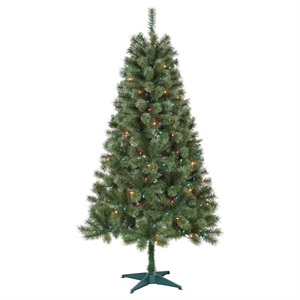 Jeco Caoimhe 6' Sentiments Christmas Tree with Multicolor Lights