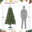 Jeco Caoimhe 6' Sentiments Christmas Tree with Multicolor Lights