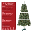 Jeco Caoimhe 6' Sentiments Christmas Tree with Multicolor Lights